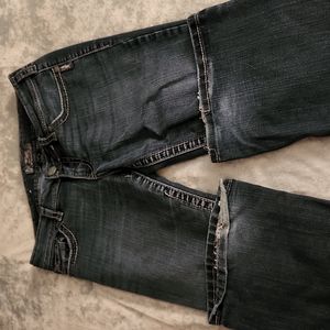 Silver Boot Cut Jeans